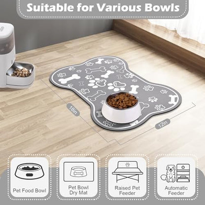 Non-slip rubber backing of Voanos pet placemat