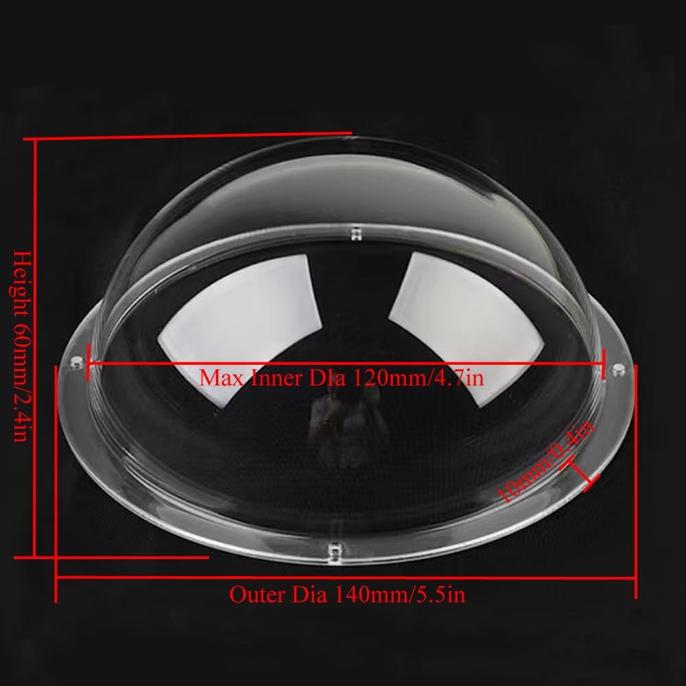 Lotowelzon clear transparent dome shield side view showing three millimeter thickness