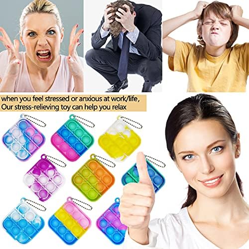 Clanam pocket sized sensory hand toys showing four rows of bubbles for stress relief