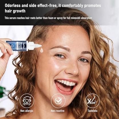 TecFlox unisex hair restoration treatment kit featuring two bottles of extra strength topical minoxidil