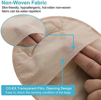 VLOOKUP two piece stoma care system buckle ring mechanism and closure pouch
