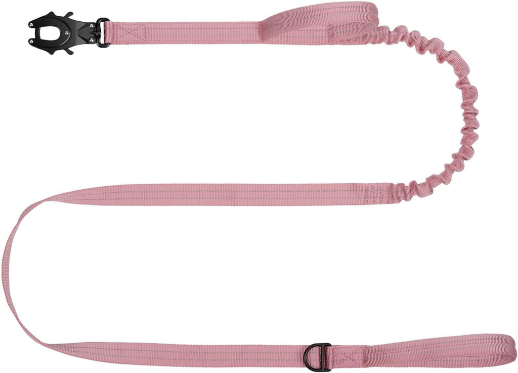 ICEFANG Tactical Dog Leash,K9 Training Walking Bungee Lead with 2 Control Handle,Heavy Duty Quick Release Metal Clasp,Hands Free D-Ring for Medium Large Dogs (4ft,Reflective Brown) - Image 12