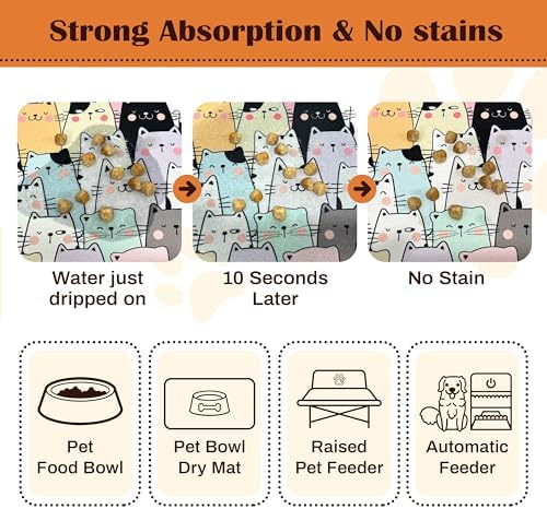 Ddpodnqak Pet Feeding Mat non-slip rubber backing detail