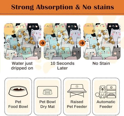 Ddpodnqak Pet Feeding Mat non-slip rubber backing detail