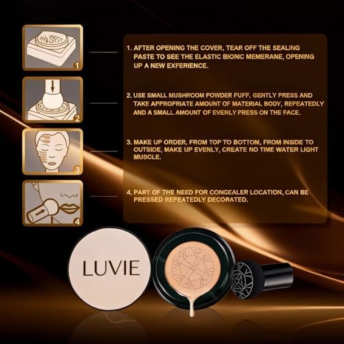 Close up packaging view of Earthcon long lasting color correcting cushion foundation.