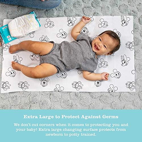 Stack of absorbent disposable diaper changing liners for travel