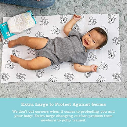 Stack of absorbent disposable diaper changing liners for travel