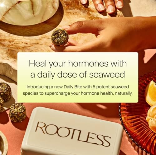 Rootless seaweed energy bite texture close up