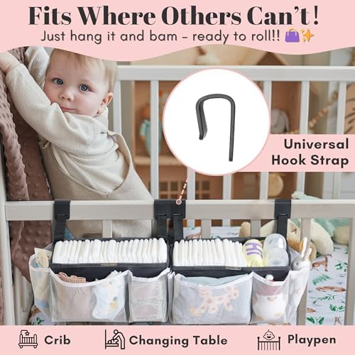 Hogarcosas nursery storage caddy showing main diaper compartment