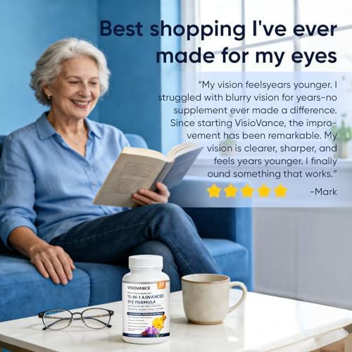 Megacephalus VisioVance advanced eye formula close up of product label