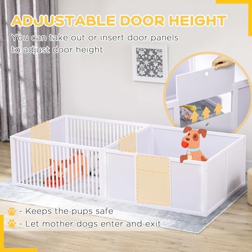 PawHut newborn puppy nesting box with wind resistant panel