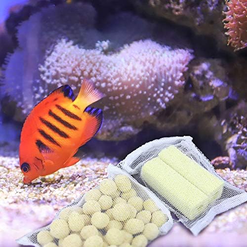 Ten piece set of black and white DEPEPE aquarium filter bags