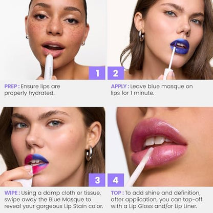 Long lasting waterproof matte lip tint swatch on lips