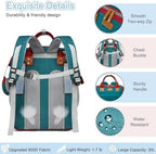 Shitieshou waterproof diaper bag shown with stroller straps attached