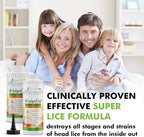 Head Hunters professional lice treatment ingredients showing botanical extracts.