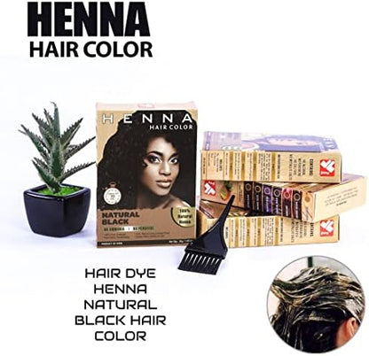 Jimy Henna Hair Color Natural Black application demonstration showing smooth herbal paste preparation.