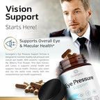 Sunergetic vision support supplement bottle lifestyle angle shot
