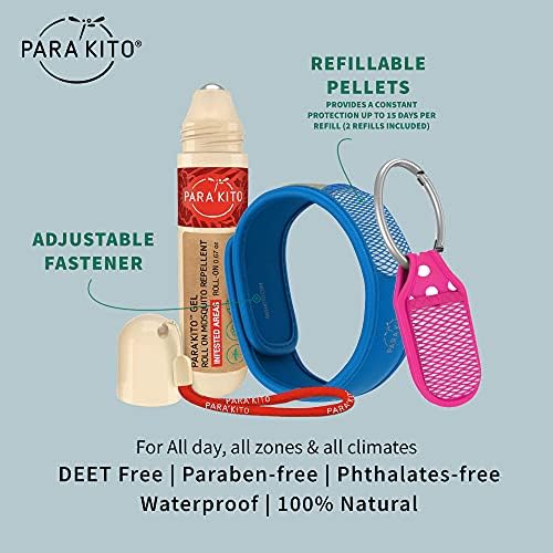 Para'kito blue adjustable mosquito repellent wristband