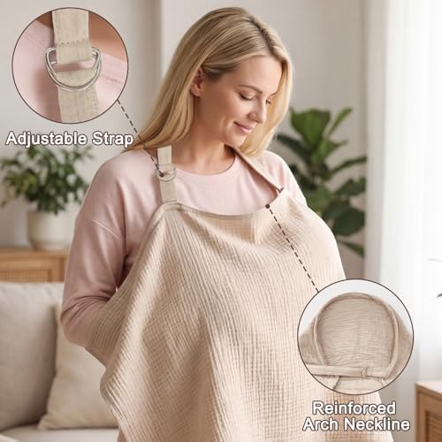 Adjustable back tie detail on Layzoo nursing apron