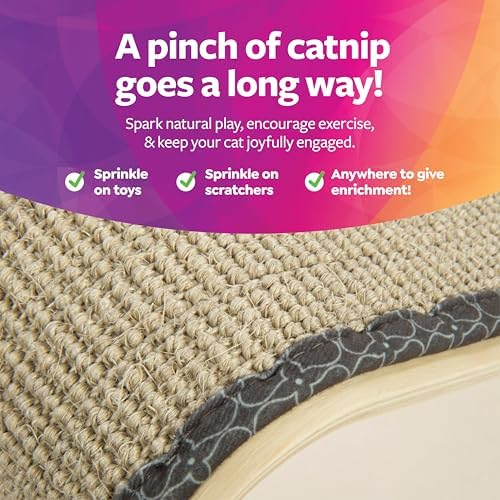SmartyKat Sisal Angle Ramp Cat Scratcher lifestyle view showing stability on floor.
