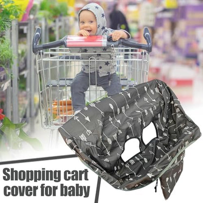 Baby high chair protector with safety harness