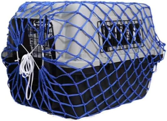 Dlmlemu hard sided pet kennel protective net front view on flight crate