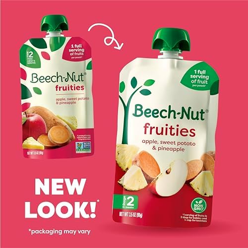 Assorted fruit and root veggie blend baby food pouches