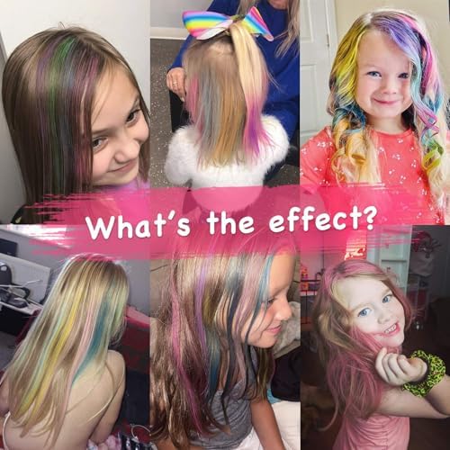 Close up shot of TALLSOCNE washable hair chalk tips demonstrating the smooth application texture.