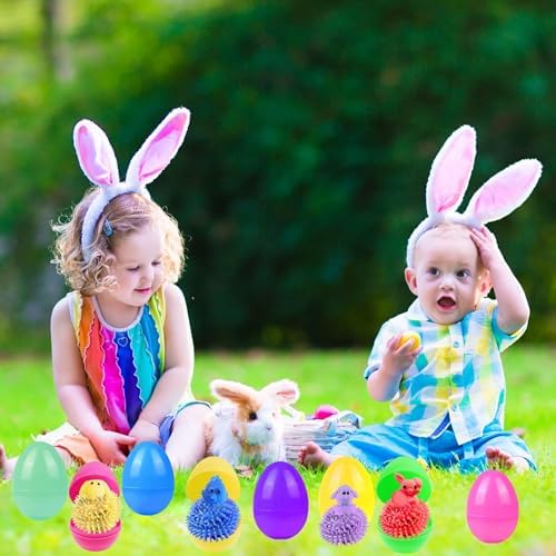 Twenty four pack of colorful preloaded easter event egg fillers displayed on a clean background