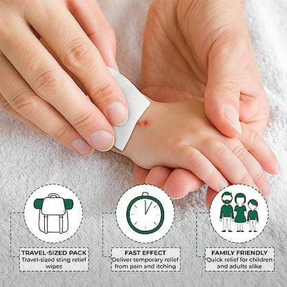 Close up of the textured antiseptic wipe used for first aid skin treatments.