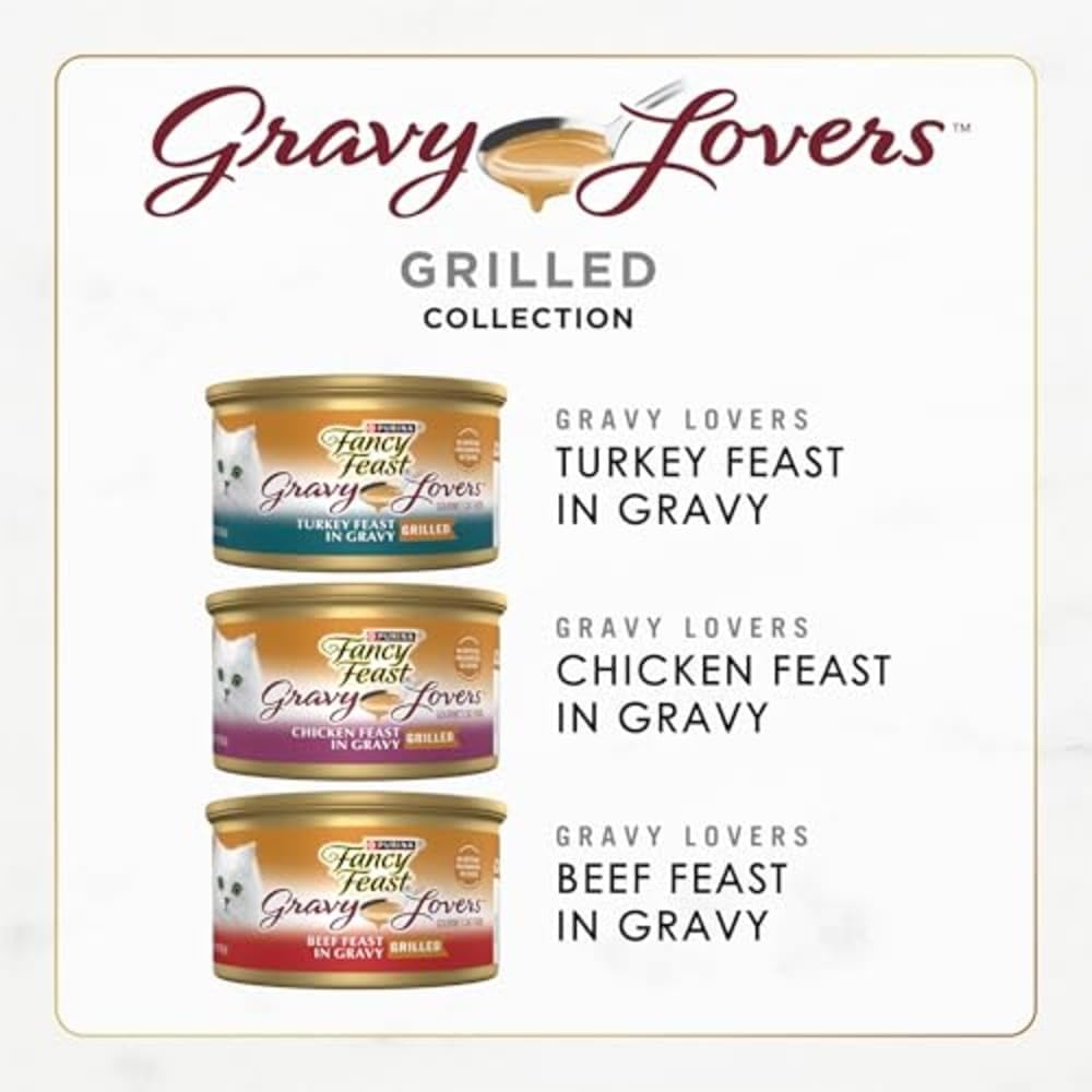 Purina Fancy Feast Wet Cat Food Grilled Poultry And Beef Can Texture
