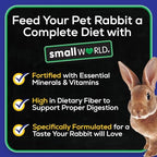 Small World rabbit food pelleted texture close up