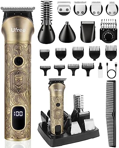 Ufree grooming kit with all 7 trimmer head attachments