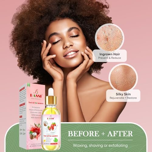 Natural ingredients label of Bassi yoni care set showing coconut and strawberry oil.