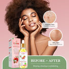 Natural ingredients label of Bassi yoni care set showing coconut and strawberry oil.