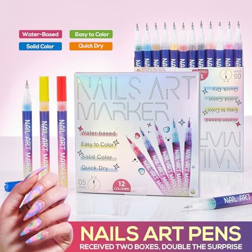 Close up of 0.5 millimeter fine tip on LuWomenre nail art pen