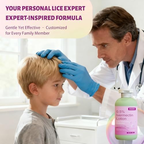 Imported prescription strength head lice treatment formulation packaging back details
