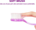 Water rinsing demonstration of the washable KUNBIUH hamster bath brush.