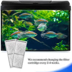 Installing the authentic imported aquarium filter cartridge into the tank
