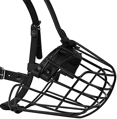 Black Budkas metal muzzle for Amstaff breeds
