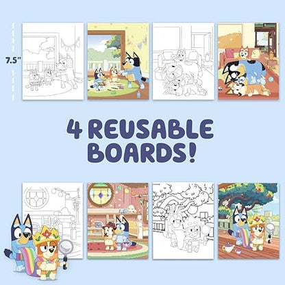 Travel-friendly toddlers coloring book set showing compact dimensions ideal for screen-free entertainment.