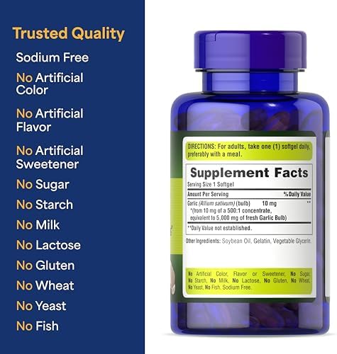 Rudra Retails Puritan's Pride garlic fresh dietary supplement expiration details