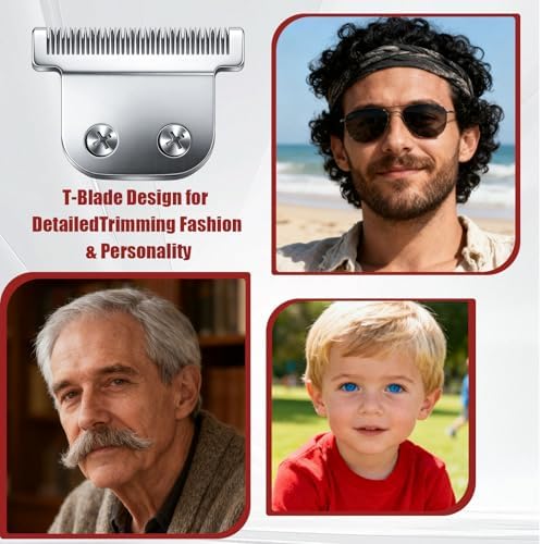 Professional grooming T-blade replacement for beard detailing
