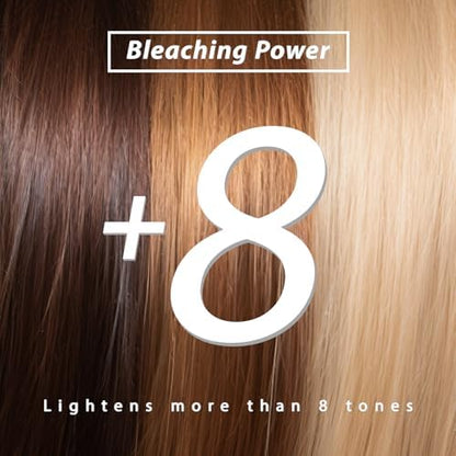 Yourtone blue hair lightening powder packet angled presentation showing weight and usage details