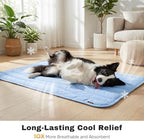 ZOMISIA thin portable dog cooling mat folded compactly for travel convenience