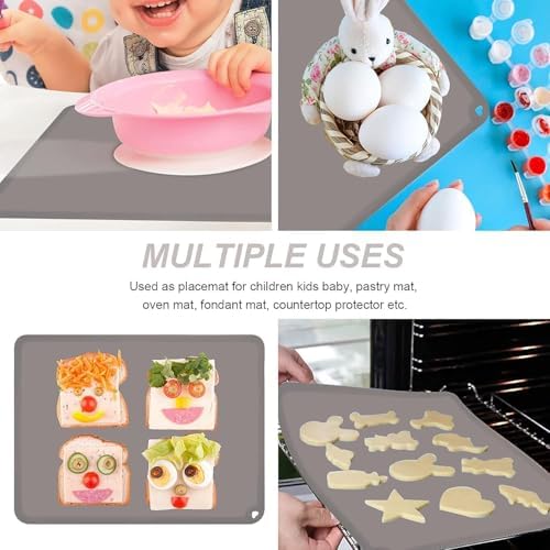 Non slip reusable kids table mats rolled up for travel and restaurant use