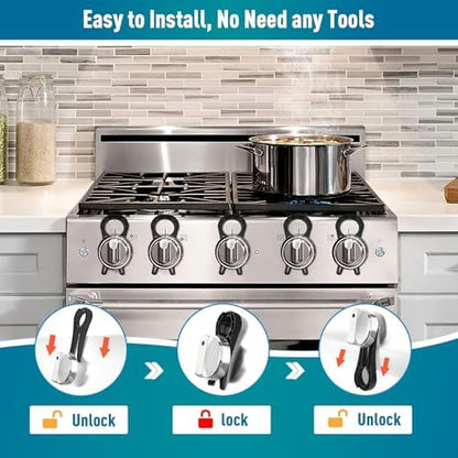 Durable heat-resistant stove burner knob guards