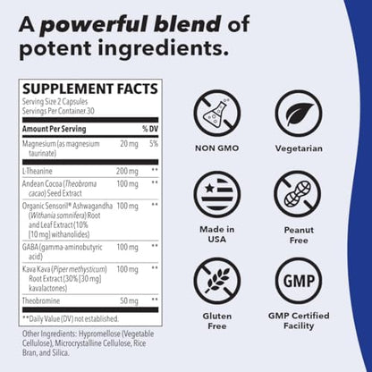 LifeSeasons Anxie T fast acting stress management formula imported from USA.