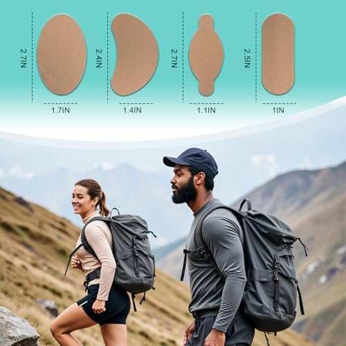 Pre-cut moleskin padding shapes for heels and toes to stop shoe rubbing
