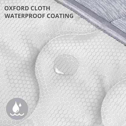 APPKER large grey dog cooling mat placed inside a metal wire pet crate for summer comfort